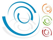 Elemento circular do projeto, versão diferente da forma 4 do logotipo com 4 ilustração stock Elemento circular do projeto, versão diferente da forma 4 do logotipo com 4 ilustração stock