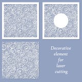 Elemento decorativo para el corte del laser stock de ilustración Elemento decorativo para el corte del laser stock de ilustración