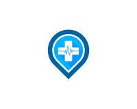 Elemento do projeto de Pin Location Medical Icon Logo Fotografia de Stock Royalty Free Elemento do projeto de Pin Location Medical Icon Logo Fotografia de Stock Royalty Free