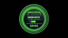 Elemento verde del gráfico de HUD Data Loader Interface Loopable libre illustration Elemento verde del gráfico de HUD Data Loader Interface Loopable libre illustration