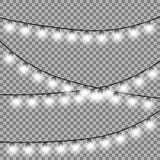 Elementos aislados del diseño de las luces de la Navidad ilustración del vector Elementos aislados del diseño de las luces de la Navidad ilustración del vector