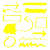 Elementos del Highlighter ilustración del vector Elementos del Highlighter ilustración del vector