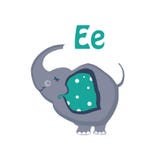 Elephant. Funny Alphabet, Animal Vector Illustration Royalty Free Stock Photography Elephant. Funny Alphabet, Animal Vector Illustration Royalty Free Stock Photography