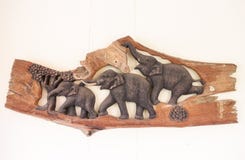 Elephant Made From Wood Stock Image Elephant Made From Wood Stock Image