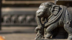 Elephant statue - partly ruined royalty free stock images Elephant statue - partly ruined royalty free stock images