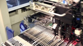 A eletrônica automatizada parte a linha da fabricação filme A eletrônica automatizada parte a linha da fabricação filme