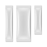 Emballage vide blanc de sachet, paquet de bâton illustration de vecteur Emballage vide blanc de sachet, paquet de bâton illustration de vecteur