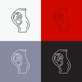 embarazo, embarazada, bebé, obstetricia, icono de la madre sobre diverso fondo L?nea dise?o del estilo, dise?ado para la web y el ilustración del vector embarazo, embarazada, bebé, obstetricia, icono de la madre sobre diverso fondo L?nea dise?o del estilo, dise?ado para la web y el ilustración del vector