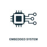 Embedded System icon. Monochrome style design from industry 4.0 icon collection. UI and UX. Pixel perfect embedded system icon. Fo royalty free illustration Embedded System icon. Monochrome style design from industry 4.0 icon collection. UI and UX. Pixel perfect embedded system icon. Fo royalty free illustration