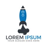 Embleem het start van Rocket Space Ship Abstract Vector vector illustratie Embleem het start van Rocket Space Ship Abstract Vector vector illustratie