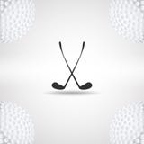 Embleemgolfclubs op een witte achtergrond vector illustratie Embleemgolfclubs op een witte achtergrond vector illustratie