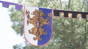 emblem, medieval coats of arms in a traditional ancient art fair Royalty Free Stock Photography emblem, medieval coats of arms in a traditional ancient art fair Royalty Free Stock Photography