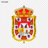 Emblem von Granada Stadt von Spanien lizenzfreie abbildung Emblem von Granada Stadt von Spanien lizenzfreie abbildung