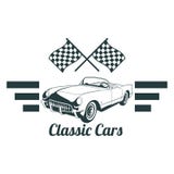 Emblemas clásicos del coche del músculo, insignia retra de alta calidad e icono del vintage Diseñe los elementos para la reparaci Foto de archivo libre de regalías Emblemas clásicos del coche del músculo, insignia retra de alta calidad e icono del vintage Diseñe los elementos para la reparaci Foto de archivo libre de regalías