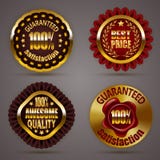 Emblemas dourados ilustração royalty free Emblemas dourados ilustração royalty free