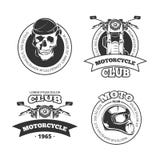 Emblèmes de club de moto ou de motocyclette de vecteur de vintage illustration de vecteur Emblèmes de club de moto ou de motocyclette de vecteur de vintage illustration de vecteur