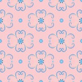 Embroidery geometric colorful ethnic floral seamless pattern. stock illustration Embroidery geometric colorful ethnic floral seamless pattern. stock illustration