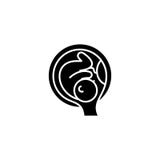 Embryo i begreppet för skötesvartsymbol Embryo i symbolet för skötelägenhetvektor, tecken, illustration royaltyfri illustrationer Embryo i begreppet för skötesvartsymbol Embryo i symbolet för skötelägenhetvektor, tecken, illustration royaltyfri illustrationer