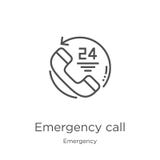 emergency call icon vector from emergency collection. Thin line emergency call outline icon vector illustration. Outline, thin stock illustration emergency call icon vector from emergency collection. Thin line emergency call outline icon vector illustration. Outline, thin stock illustration
