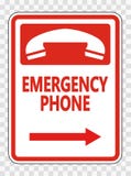 symbol Emergency Phone (Right Arrow) Sign on transparent background vector illustration symbol Emergency Phone (Right Arrow) Sign on transparent background vector illustration