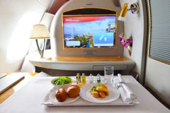 Emirates Airbus A380 interior stock image Emirates Airbus A380 interior stock image