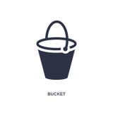 Emmerpictogram op witte achtergrond Eenvoudige elementenillustratie van het concept van bouwhulpmiddelen stock illustratie Emmerpictogram op witte achtergrond Eenvoudige elementenillustratie van het concept van bouwhulpmiddelen stock illustratie