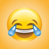 Face with tears joy emoji Vector stock illustration Face with tears joy emoji Vector stock illustration