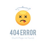 Emoji dött fel 404 royaltyfri illustrationer Emoji dött fel 404 royaltyfri illustrationer