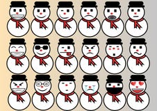 Emoticon set Christmas and winter royalty free illustration Emoticon set Christmas and winter royalty free illustration