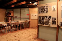 Emotional exhibit describing life in refugee camp after arriving in America,Albany's State Museum,New York,2016 stock photos Emotional exhibit describing life in refugee camp after arriving in America,Albany's State Museum,New York,2016 stock photos