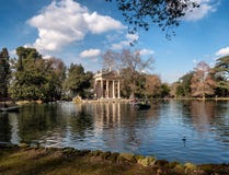 Emple of Aesculapius in Villa Borghese Gardens, Rome stock photography Emple of Aesculapius in Villa Borghese Gardens, Rome stock photography