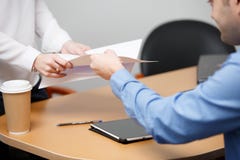 Employees at office with papers royalty free stock photos Employees at office with papers royalty free stock photos