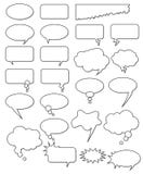 Bubble cartoon comic book speech vector comics empty text box thought elements element cloud talk shape white black set collection
