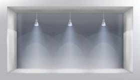 Empty display window. Vector illustration. Stock Photo Empty display window. Vector illustration. Stock Photo