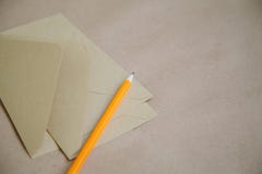 Empty envelopes from recycled paper. Copy space stock photo Empty envelopes from recycled paper. Copy space stock photo