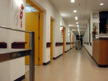 Empty hospice corridor