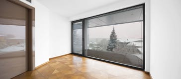 Empty Room. It`s Snowing Outside. Stock Images Empty Room. It`s Snowing Outside. Stock Images