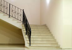 Empty Room With Stairs Stock Images