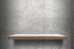 Empty shelves top Ready for product display montage; cement shelves and gray cement background.. royalty free stock images Empty shelves top Ready for product display montage; cement shelves and gray cement background.. royalty free stock images