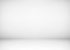 Empty studio room interior. White wall and floor background. Clean workshop for photography or presentation. Vector illustration