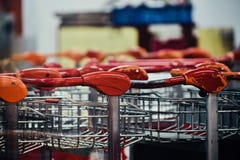 Empty trolley for passengers isolated object photograph royalty free stock image Empty trolley for passengers isolated object photograph royalty free stock image