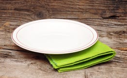 Empty White Plate Royalty Free Stock Photo