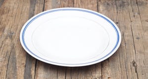 Empty White Plate Stock Images