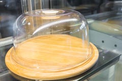 Empty wood trays with a glass cover . royalty free stock photo Empty wood trays with a glass cover . royalty free stock photo