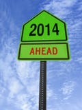 2014 en avant roadsign Photo stock