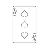 en jouant la carte, faites une pointe l'icône de trois cartes Élément de sécurité de cyber pour le concept et l'icône mobiles d'a illustration libre de droits en jouant la carte, faites une pointe l'icône de trois cartes Élément de sécurité de cyber pour le concept et l'icône mobiles d'a illustration libre de droits