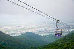 En Ngong knackar bilen för kabel 360 i den Lantau ön, Hong Kong fotografering för bildbyråer En Ngong knackar bilen för kabel 360 i den Lantau ön, Hong Kong fotografering för bildbyråer