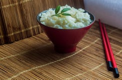 En plätera av rice arkivbild En plätera av rice arkivbild