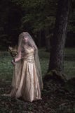 En skoghäxa i ett mörker parkerar royaltyfria bilder En skoghäxa i ett mörker parkerar royaltyfria bilder
