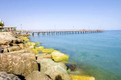 Enaerios-Pier, Limassol, Zypern Lizenzfreie Stockfotos Enaerios-Pier, Limassol, Zypern Lizenzfreie Stockfotos